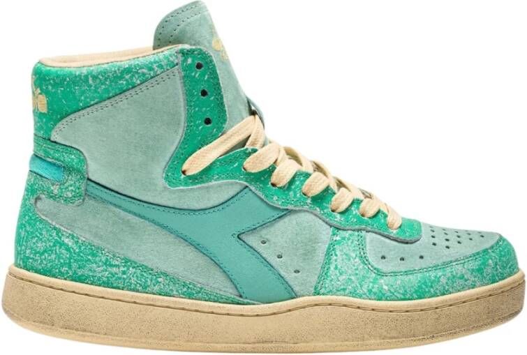 Diadora Mi Basket Blush sneaker van suède met leren details