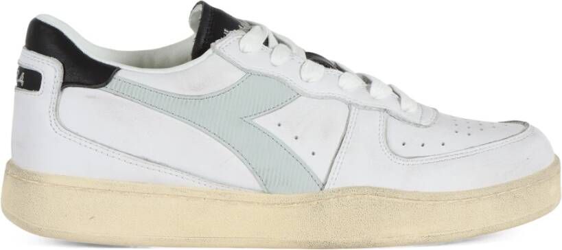 Diadora Vintage Leren Sneakers Lage Top White
