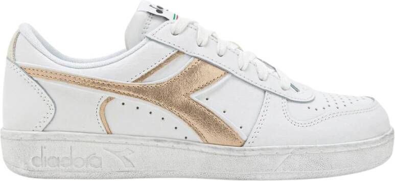 Diadora Magic Basket Low Metal Woman Lage sneakers Leren Sneaker Dames Wit