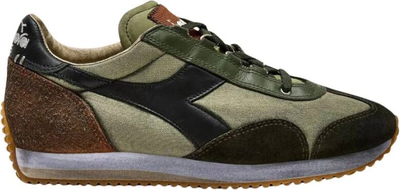 Diadora Vintage Style Sneaker Stone Washed Green Heren