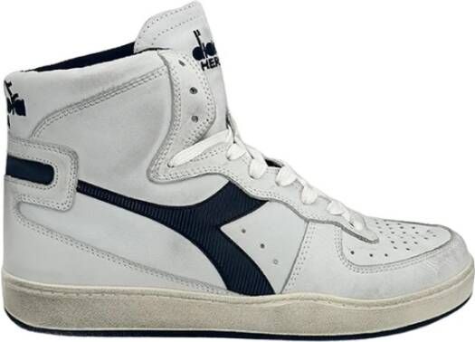 Diadora Vintage Wit Leren Basketbalsneaker White Heren