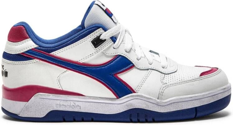 Diadora Vintage Witte Leren Tennissneakers