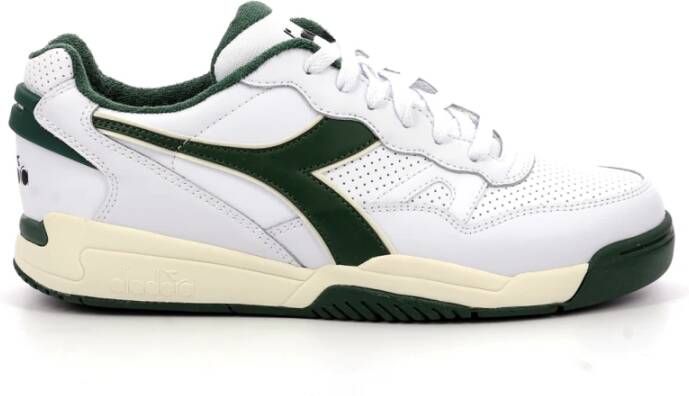 Diadora Witte en Groene Winnaarsschoen Groen