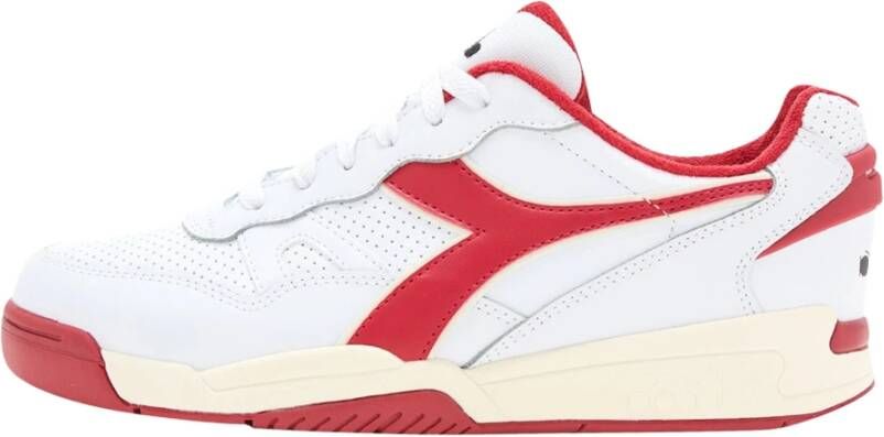 Diadora Herensneakers voor lente zomer Echt leer Rood Heren