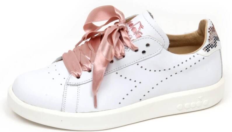 Diadora Witte Heritage Game met Parels Schoenen
