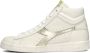 Diadora Game L High Waxed Metal Wn Sneakers Leren Sneaker Dames Wit - Thumbnail 2