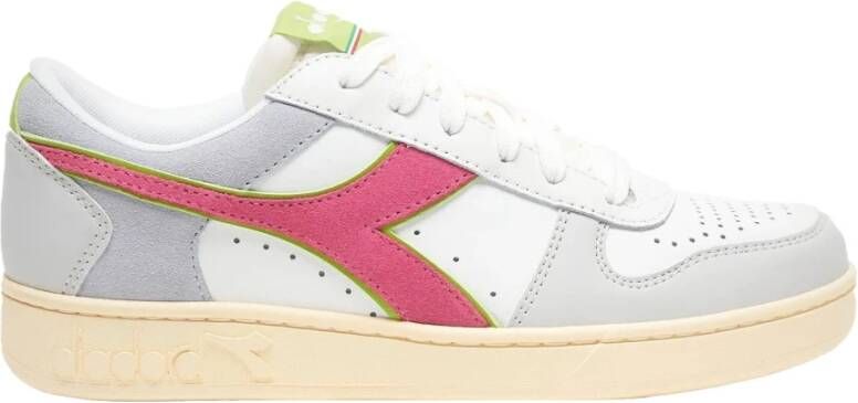 Diadora Magic Basket Low WN Dames Leren Sneakers Multicolor