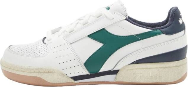 Diadora Witte Leren Sneakers Unisex Wit Dames