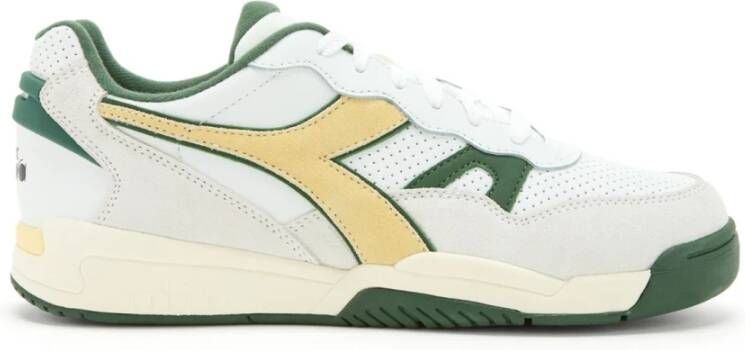 Diadora Gele herensneakers met rubberen zool Geel Heren