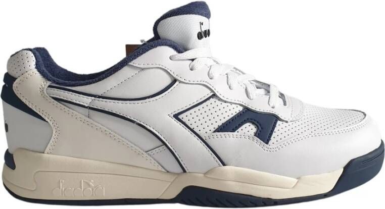 Diadora Blauwe sneakers met gekleurde rubberen zool Multicolor Heren