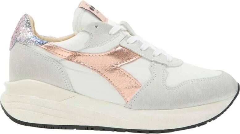 Diadora Sneakers Dames Lage sneakers Damesschoenen Canvas Venus iris dirty Glitter Wit combi