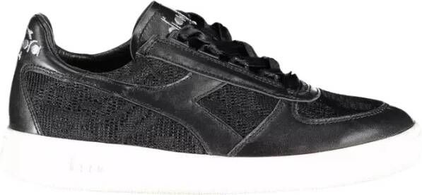 Diadora Zwarte Geborduurde Sportschoenen