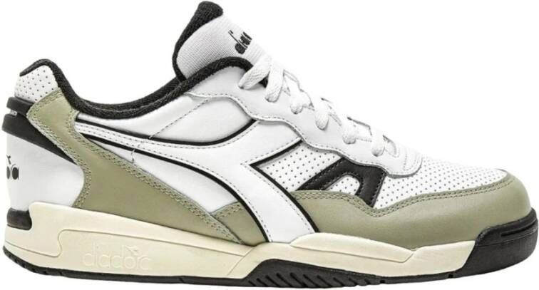 Diadora Blauwe sneakers met gekleurde rubberen zool Multicolor Heren