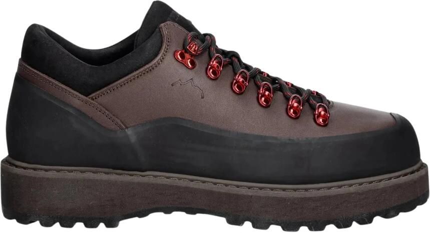 Diemme Bruin Leren Veterschoenen met Panelen