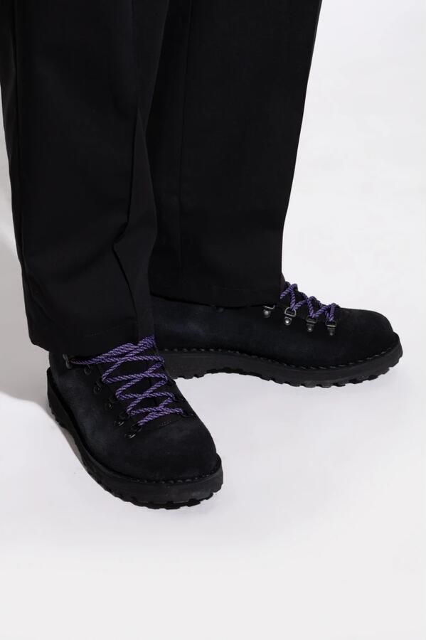 Diemme Zwarte Suède Veterschoenen voor de Enkel Black Heren