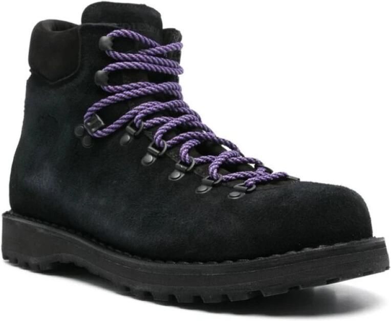 Diemme Zwarte Suède Veterschoenen voor de Enkel
