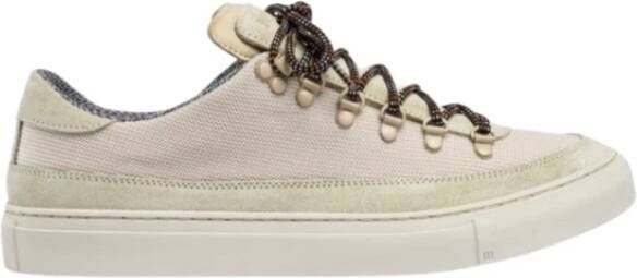 Diemme Ecru Lage Sneakers met Metalen Hardware Beige Heren