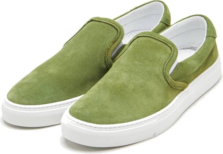 Diemme Garda Slip-On Tendril Groen Suède Sneakers Groen Heren