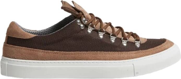 Diemme Klassieke Sportieve Sneaker in Taupe Stof