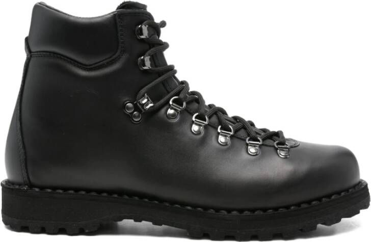 Diemme Zwarte Leren Veterschoenen