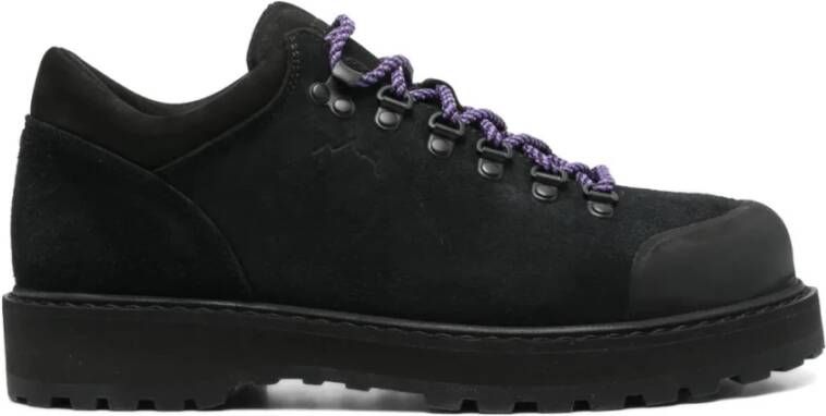 Diemme Zwarte Suède Veterschoenen