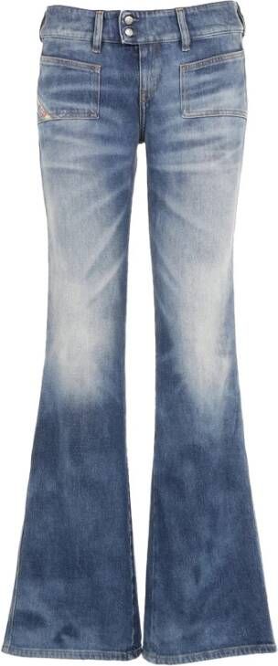 Diesel Blauwe Bootcut Jeans met Zakken