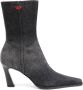 Diesel D-Allas Bt Ankle boot in washed denim Black Dames - Thumbnail 1
