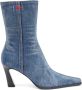 Diesel D-Allas Bt Ankle boot in washed denim Blue - Thumbnail 8