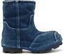 Diesel D-Hammer Ch Md Chelsea boot in washed denim Blue Unisex - Thumbnail 1