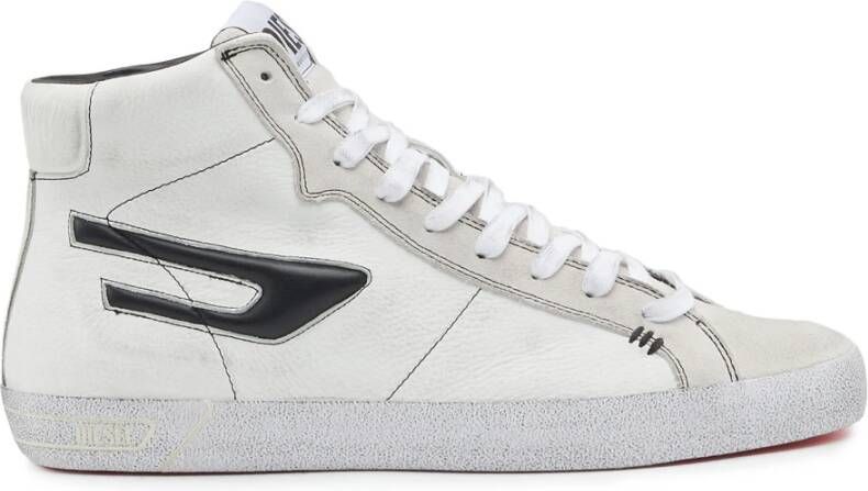 Diesel S-leroji Mid Hoge sneakers Leren Sneaker Heren Wit - Foto 4