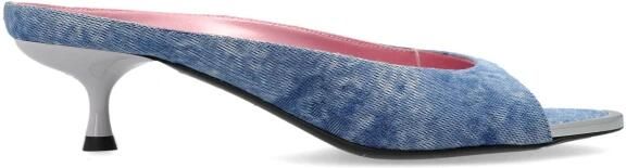 Diesel D-Diam's-Low denim muiltje met zwevende ovale D