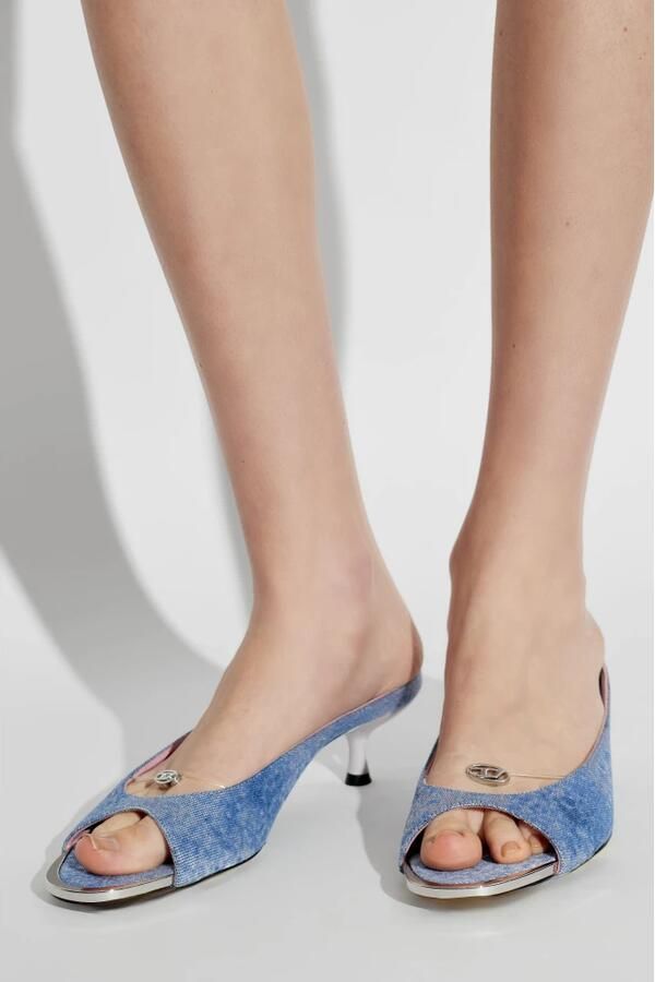 Diesel D-Diam's-Low denim muiltje met zwevende ovale D - Foto 2