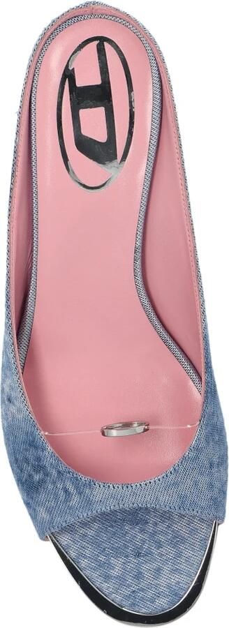Diesel D-Diam's-Low denim muiltje met zwevende ovale D - Foto 4