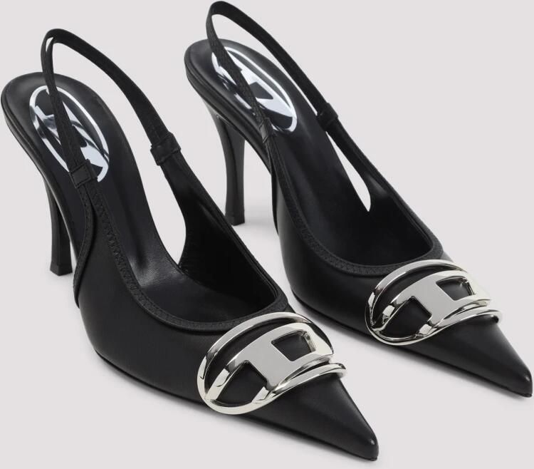 Diesel Zwarte Schoenen met Hak Zwart Dames - Foto 2