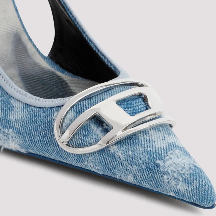Diesel D-Venus SB Slingback pumps in distressed denim Blue Dames - Foto 2
