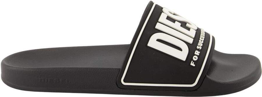 Diesel Chancletas negra con logotipo For Successful Living en 3D 41 Negro Zwart Heren - Foto 5