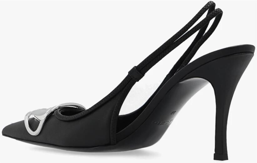 Diesel Nappa Leren Slingback Stiletto Pumps Black Dames - Foto 5