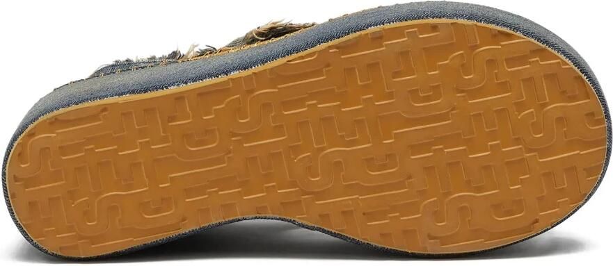 Diesel Sandaal met plateauzool en gerafelde randen - Foto 2