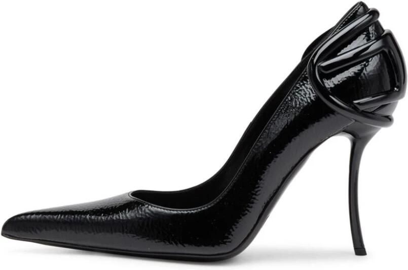 Diesel Zwarte Leren Pumps met Puntige Neus en Stiletto Hak Black Dames - Foto 6