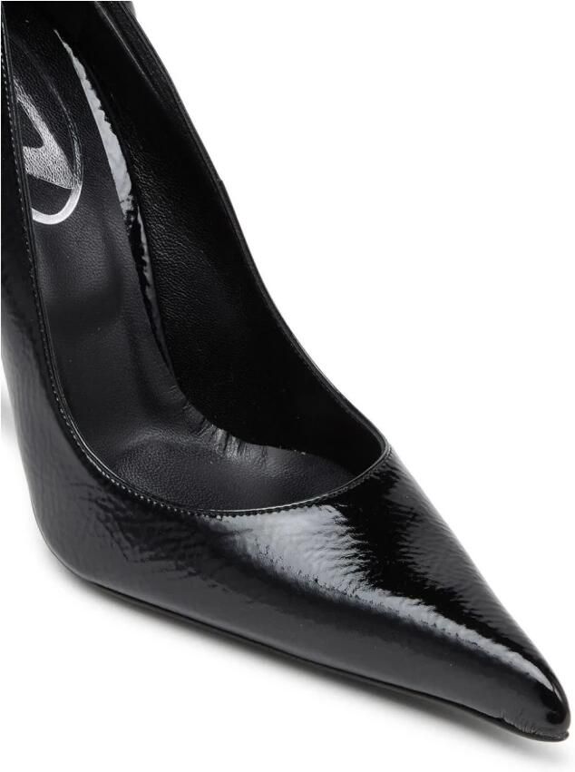 Diesel Zwarte Leren Pumps met Puntige Neus en Stiletto Hak Black Dames - Foto 2