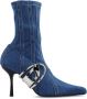 Diesel D-Eclipse BT C Heeled ankle boot in stretch denim Blue Dames - Thumbnail 1