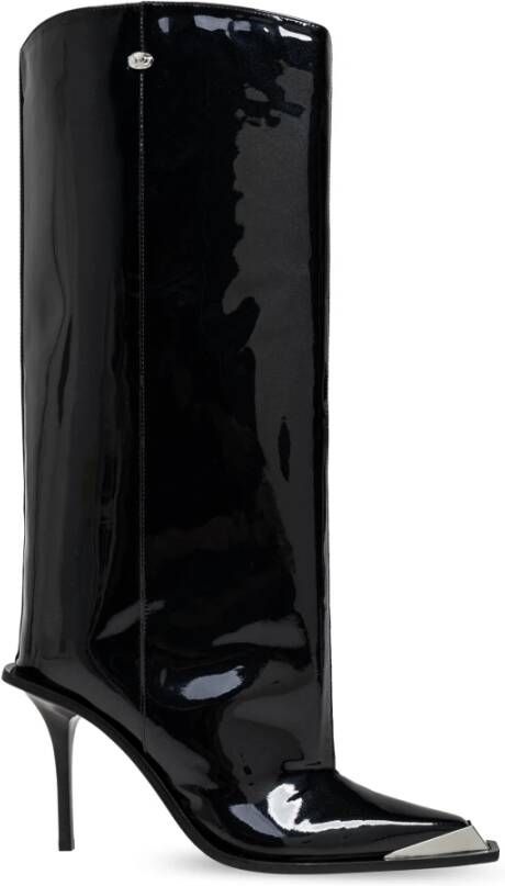 Diesel Leren laarzen D-Tona WB Black Dames