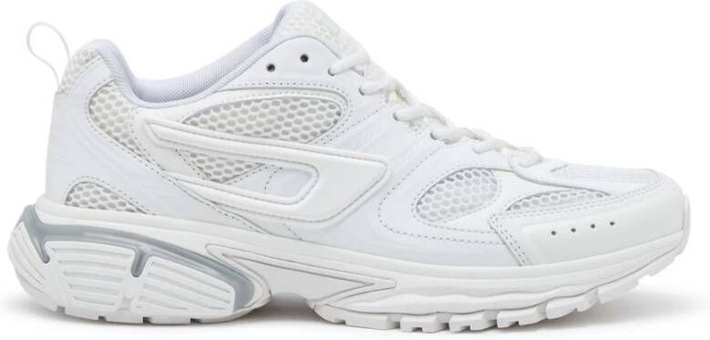 Diesel Mesh sneakers met verlengde buitenzool White Dames