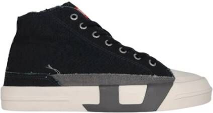 Diesel Mid-Top Canvas Sneakers Grijs