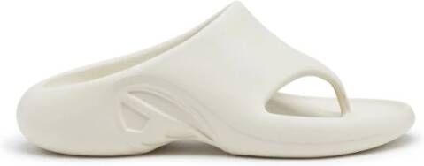 Diesel Moderne Unisex Sandalen met Unieke Sabot Vorm White Heren