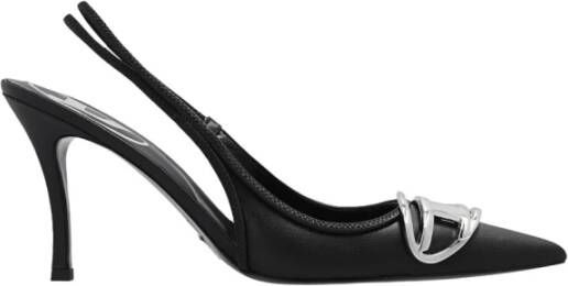 Diesel D-Venus SB Slingback pumps in nappa leather Black Dames