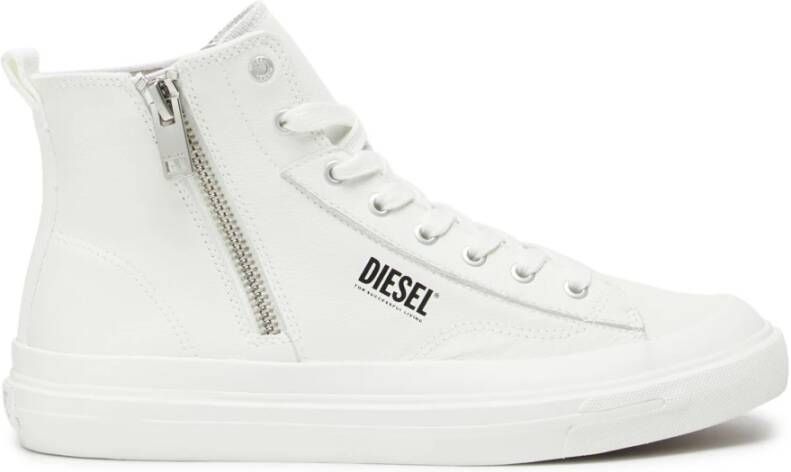 Diesel S-Athos Dv Mid High-top sneakers with side zip White Heren
