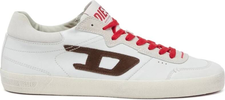 Diesel S-Leroji Low Distressed sneakers in leather and suede White Heren