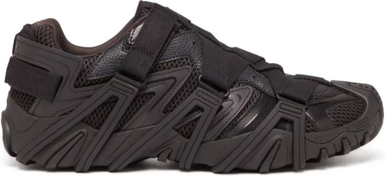 Diesel S-Prototype-CR Caged sneakers in mesh and leather Black Heren