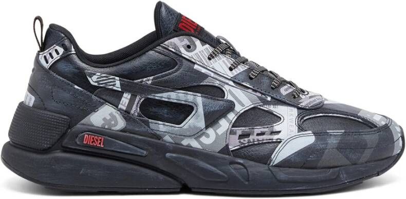 Diesel S-Serendipity Sport Leather sneakers with graphic overlays Black Heren